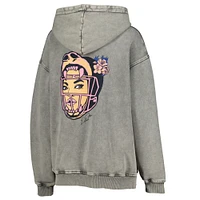 Sweat à capuche gris The Wild Collective pour femmes Chicago Bears x Ellen Ma 2024 Collection Mois de l'histoire