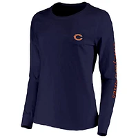Women's Vineyard Vines Navy Chicago Bears Helmet Long Sleeve T-Shirt