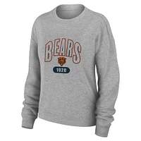 Ensemble de nuit pour femme WEAR by Erin Andrews Heather Gray Chicago Bears en tricot à manches longues et pantalon