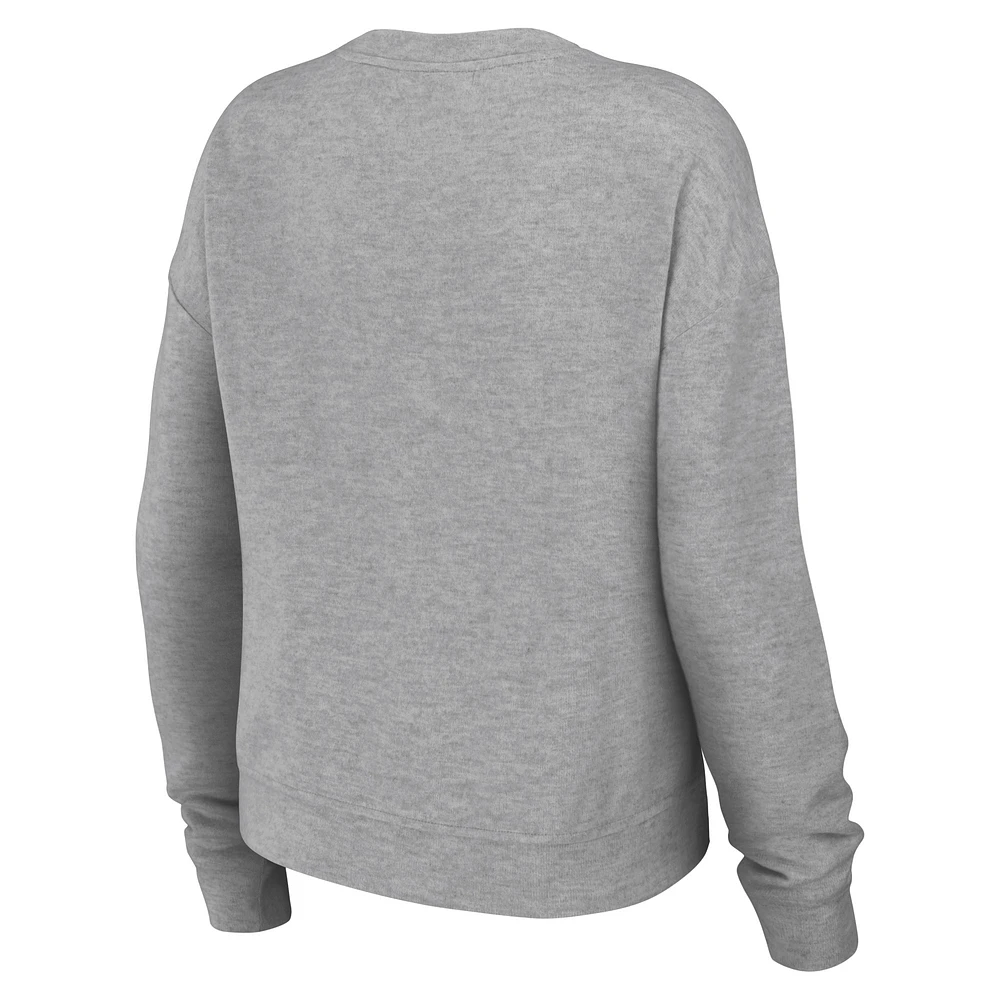 Ensemble de nuit pour femme WEAR by Erin Andrews Heather Gray Chicago Bears en tricot à manches longues et pantalon