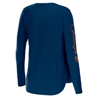 Women's WEAR by Erin Andrews Navy Chicago Bears Team Scoop Neck T-Shirt