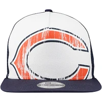 Youth New Era White/Navy Chicago Bears Distressed 9FIFTY A-Frame Snapback Hat