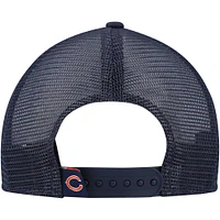 Youth New Era White/Navy Chicago Bears Distressed 9FIFTY A-Frame Snapback Hat