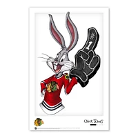 Bugs Bunny Chicago Blackhawks 11" x 17" Looney Tunes Poster Print