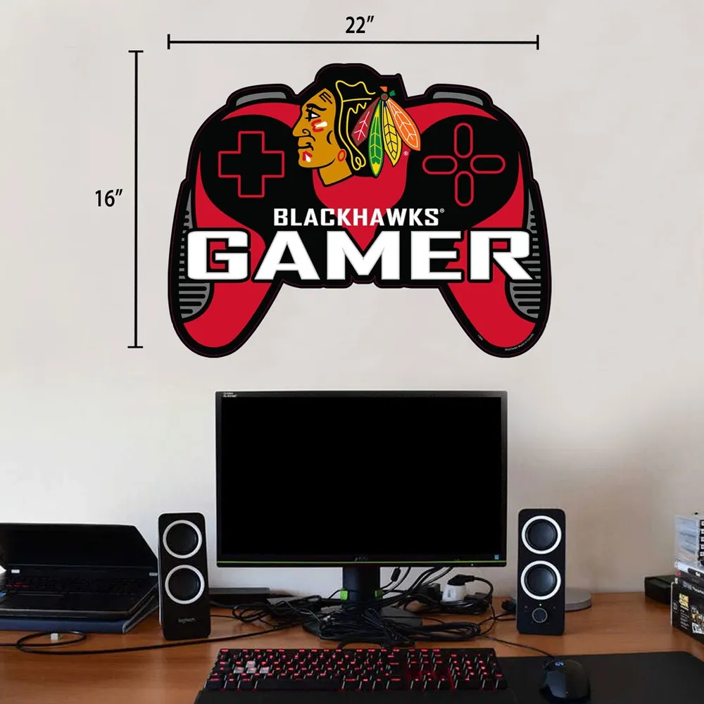 Chicago Blackhawks - 16'' x 22'' Controller Gamer Wall Decal