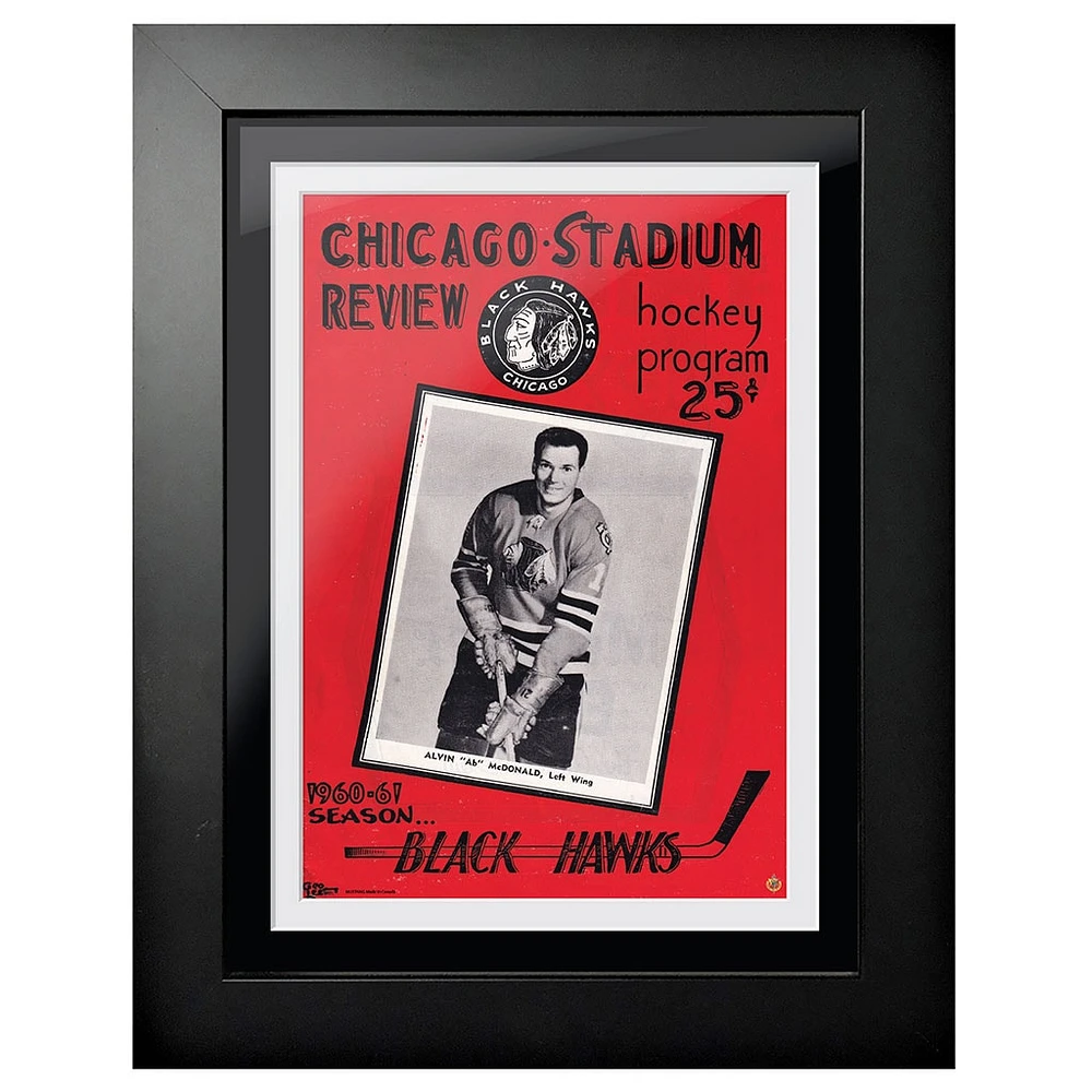 Chicago Blackhawks 1960 Chicago Stadium Review - 12'' x 16'' Framed Program Cover