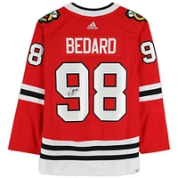 Connor Bedard Chicago Blackhawks Autographed Red adidas Authentic Jersey