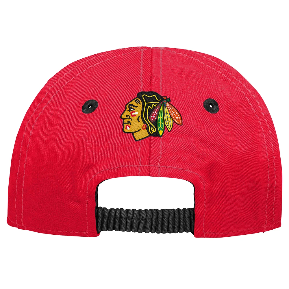 Casquette souple et souple My First Tail Sweep des Chicago Blackhawks pour bébé rouge