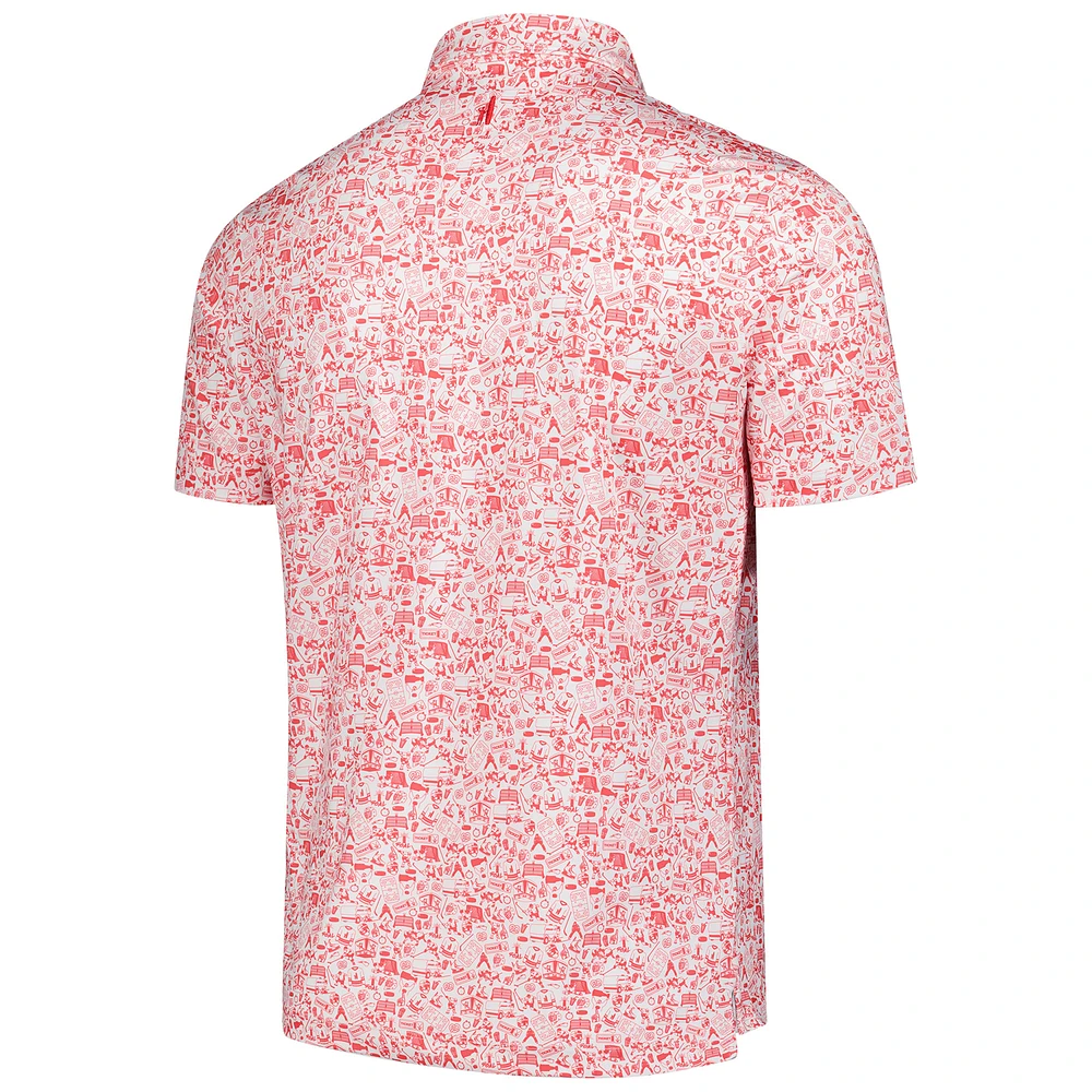 Men's johnnie-O  Red/White Chicago Blackhawks Slapshot Polo