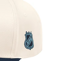 Casquette ajustable classique Blue Wave pour homme, couleur crème/bleu marine