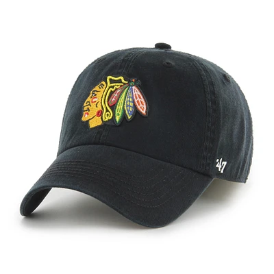 Men's '47 Black Chicago Blackhawks Classic Franchise Fitted Hat