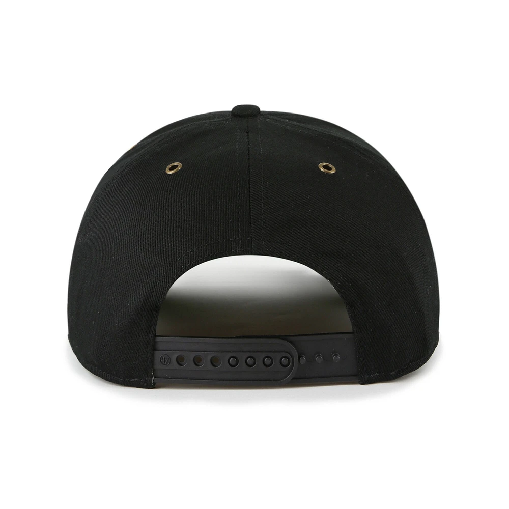 Casquette ajustable noire '47 Chicago Blackhawks Old Time Hockey Rafter Sure Shot Hitch pour homme