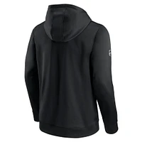 Men's Black Chicago Blackhawks Authentic Pro Travel & Training Full-Zip Hoodie