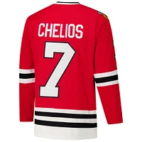 Men's Chris Chelios Red Chicago Blackhawks 1991-92 Power Play Jersey