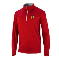 Men's Columbia Red Chicago Blackhawks Wickham Hills Omni-Wick Quarter-Zip Jacket