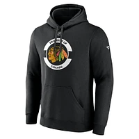 Men's Fanatics  Black Chicago Blackhawks Authentic Pro Core Secondary Fleece Pullover Hoodie