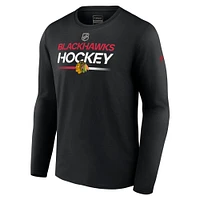 Men's Fanatics  Black Chicago Blackhawks Authentic Pro Primary Long Sleeve T-Shirt