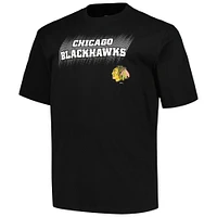 Men's Fanatics Black Chicago Blackhawks Big & Tall Wordmark T-Shirt