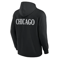 T-shirt à capuche manches longues en mélange tricolore Elements Blaze des Chicago Blackhawks pour hommes Fanatics Black