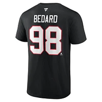 Men's Fanatics Connor Bedard Black Chicago Blackhawks 2023 NHL Draft  Authentic Stack Player Name & Number T-Shirt