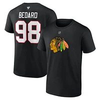 Men's Fanatics Connor Bedard Black Chicago Blackhawks 2023 NHL Draft  Authentic Stack Player Name & Number T-Shirt