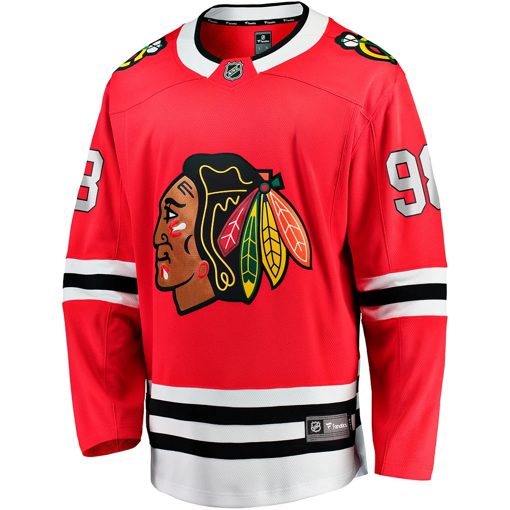 Men's Fanatics Connor Bedard Red Chicago Blackhawks NHL Draft Home Breakaway Player Jersey
