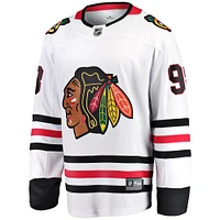 Men's Fanatics Connor Bedard White Chicago Blackhawks Away Premier Breakaway Player Jersey