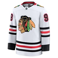 Men's Fanatics Connor Bedard White Chicago Blackhawks Away Premium Jersey