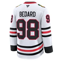 Men's Fanatics Connor Bedard White Chicago Blackhawks Away Premium Jersey