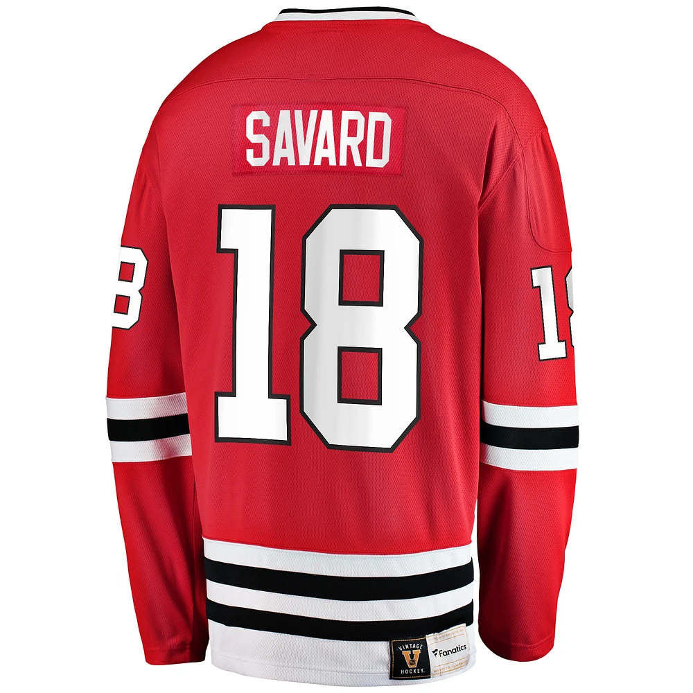 Men's Fanatics Denis Savard Red Chicago Blackhawks Premier Breakaway Retired Player Jersey
