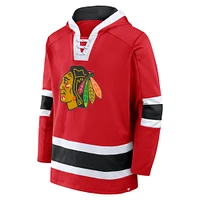 Men's Fanatics  Red Chicago Blackhawks Inside Line Fleece Pullover Hoodie