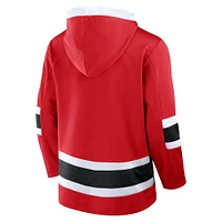 Men's Fanatics  Red Chicago Blackhawks Inside Line Fleece Pullover Hoodie
