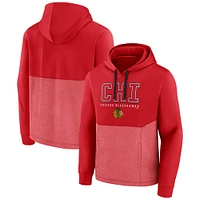 Men's Fanatics Red Chicago Blackhawks Successful Tri-Blend Pullover Hoodie