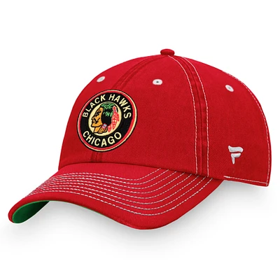 Men's Fanatics Red Chicago Blackhawks Vintage Sport Resort Adjustable Hat