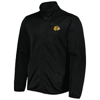 Men's G-III Sports by Carl Banks Black Chicago Blackhawks Closer Transitional Full-Zip Jacket