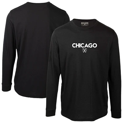 T-shirt à manches longues Oscar City Capsule pour homme, noir, Chicago Blackhawks