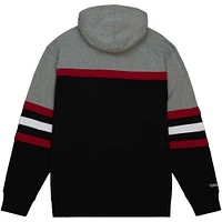 Men's Mitchell & Ness Black/ Chicago Blackhawks Head Coach Pullover Hoodie