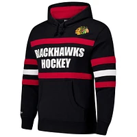 Men's Mitchell & Ness Black Chicago Blackhawks Head Coach Slogan Pullover Hoodie