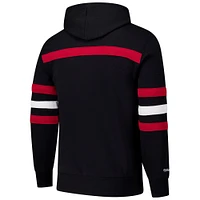 Men's Mitchell & Ness Black Chicago Blackhawks Head Coach Slogan Pullover Hoodie