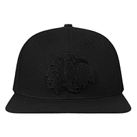 Men's Pro Standard Black Chicago Blackhawks Classic Tonal Snapback Hat