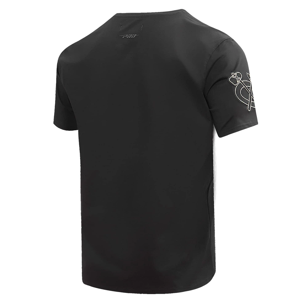 Men's Pro Standard Black Chicago Blackhawks Wordmark T-Shirt