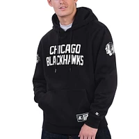 Men's Starter x NHL Black Ice Chicago Blackhawks Pullover Hoodie