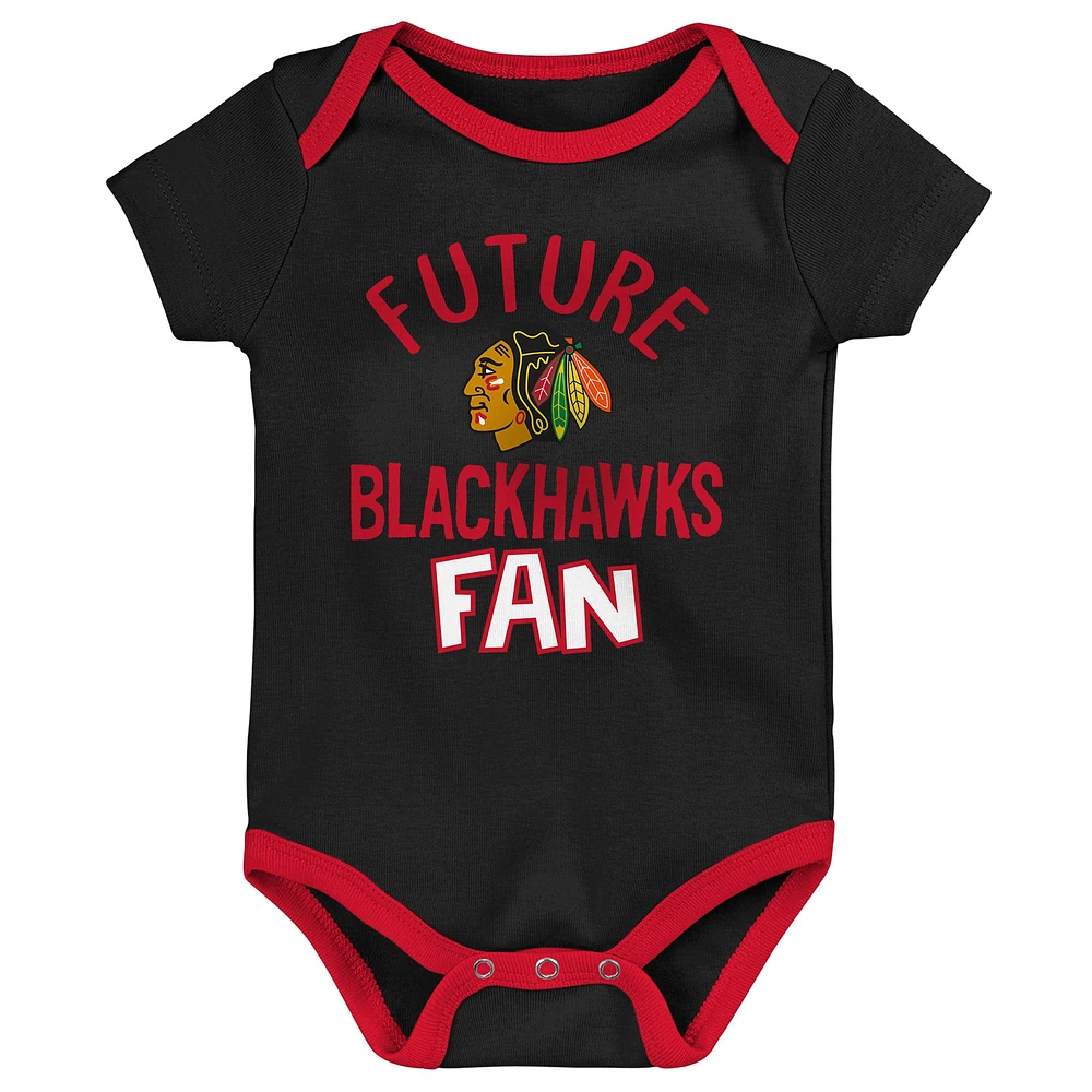 Newborn & Infant Chicago Blackhawks #1 Draft Pick 2 Pack Bodysuit Blanket Set