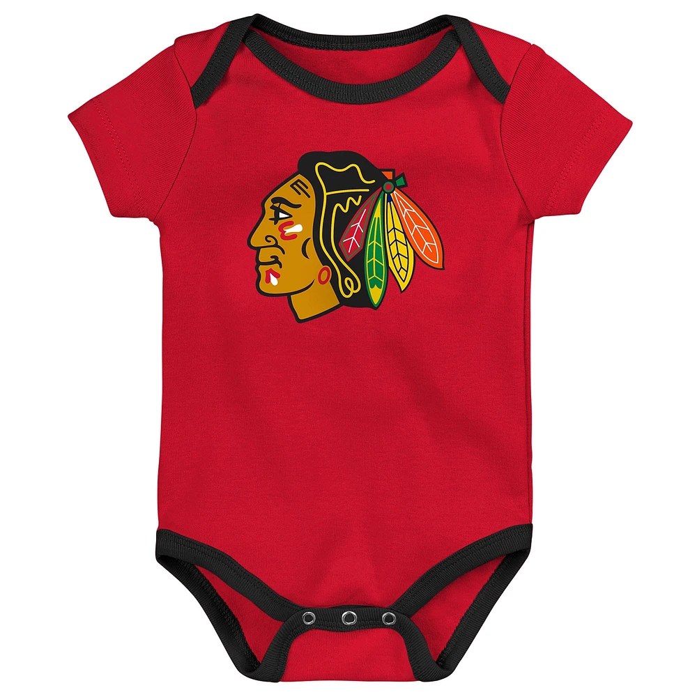 Newborn & Infant Chicago Blackhawks #1 Draft Pick 2 Pack Bodysuit Blanket Set