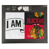 Newborn & Infant Chicago Blackhawks #1 Draft Pick 2 Pack Bodysuit Blanket Set