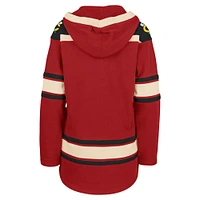 Women's '47  Red Chicago Blackhawks Superior Lacer Pullover Hoodie