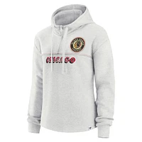 Women's Ash Chicago Blackhawks True Classics Legacy Quarter-Zip Hoodie