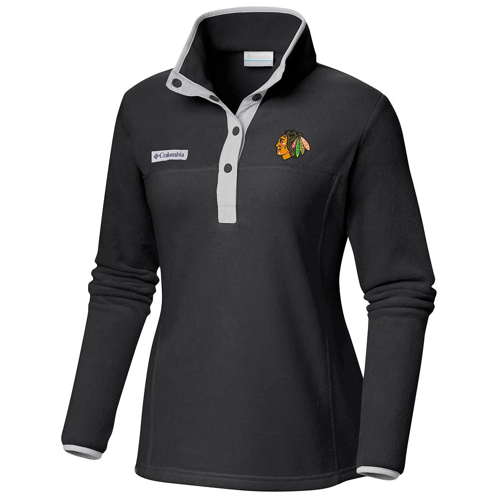 Women's Columbia Black Chicago Blackhawks Benton Springs Half-Snap Jacket