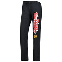 Women's Concepts Sport Heather Red/Heather Black Chicago Blackhawks Meter Muscle Tank Top & Pants Sleep Set