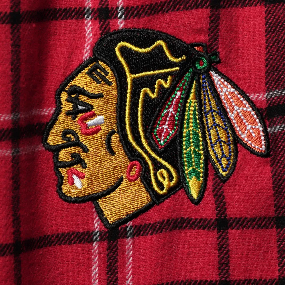 Women's Concepts Sport Red Chicago Blackhawks Plus Lodge T-Shirt & Pants Sleep Set
